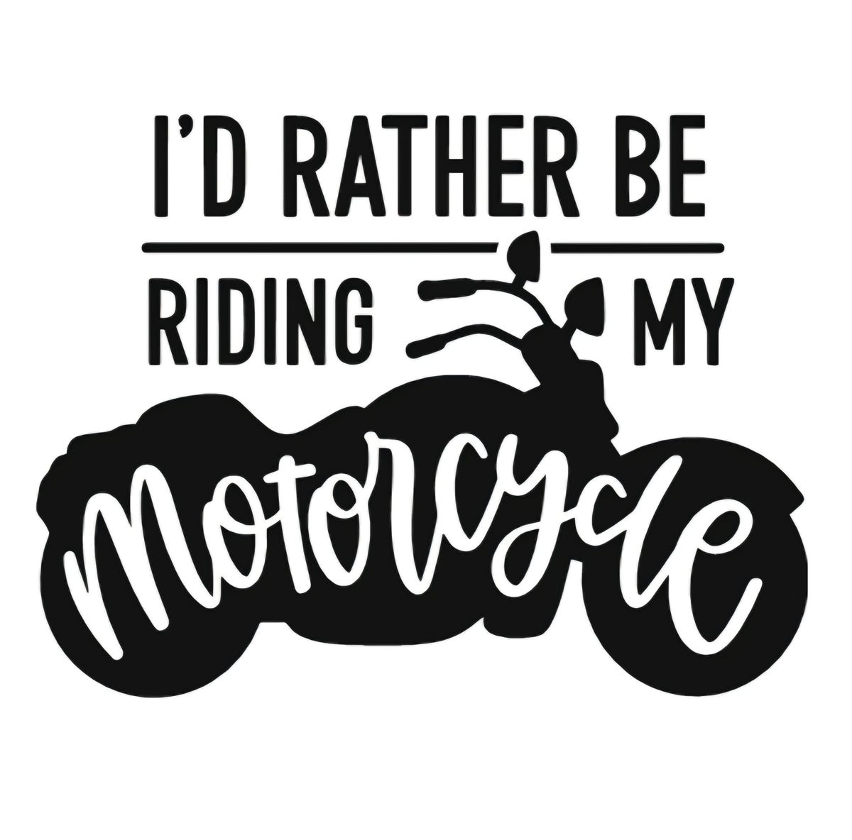 Riding My Motorcycle Car Decal