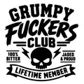 Grumpy F- Club Car Decal