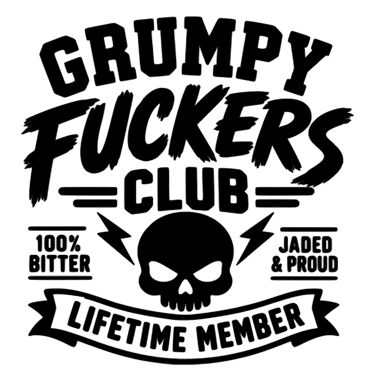 Grumpy F- Club Car Decal