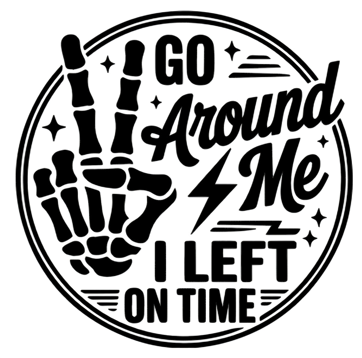 Go Around Me Car Decal
