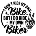 Ride My Own Biker Car Decal