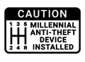 Anti-Theft Device Installed Car Decal