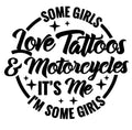 Love Tattoos & Motorcycles Car Decal