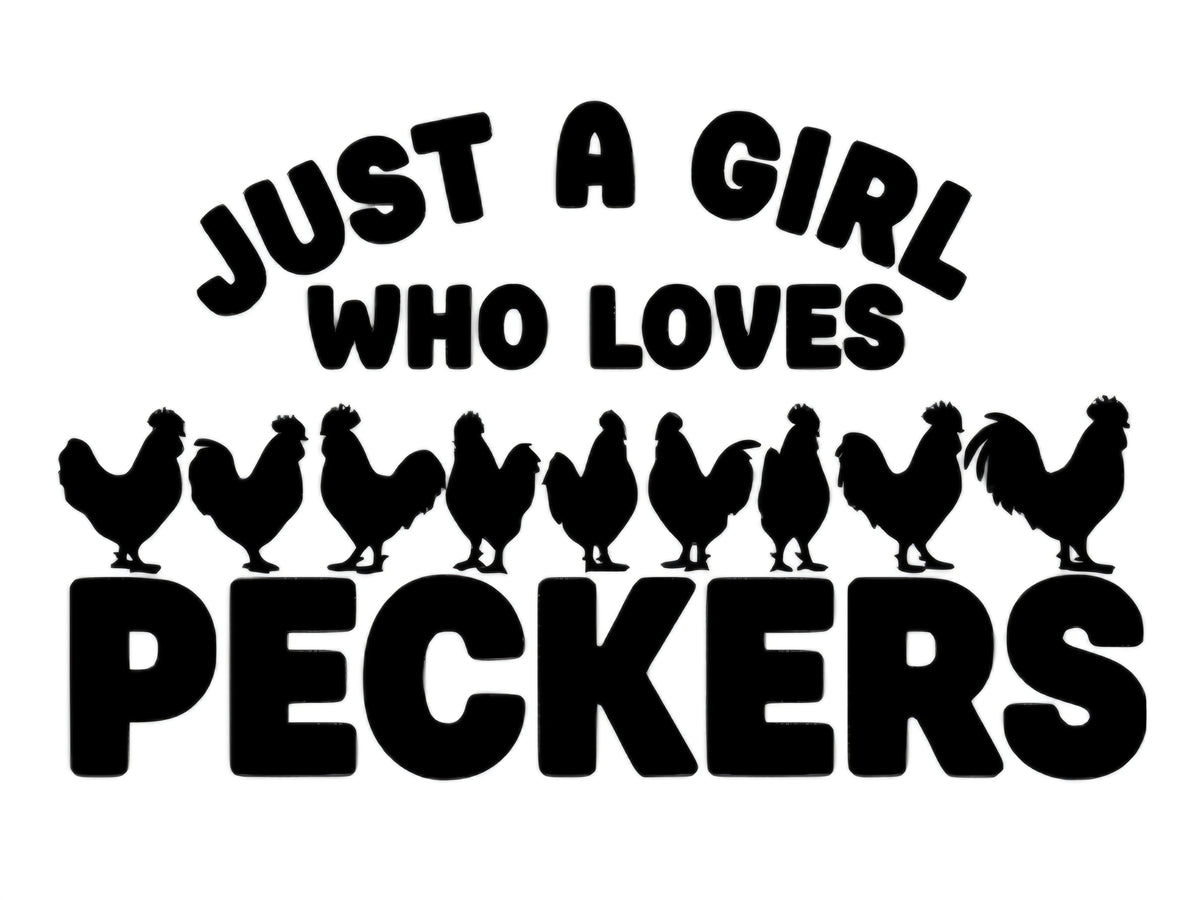Girl Who Loves Peckers Car Decal
