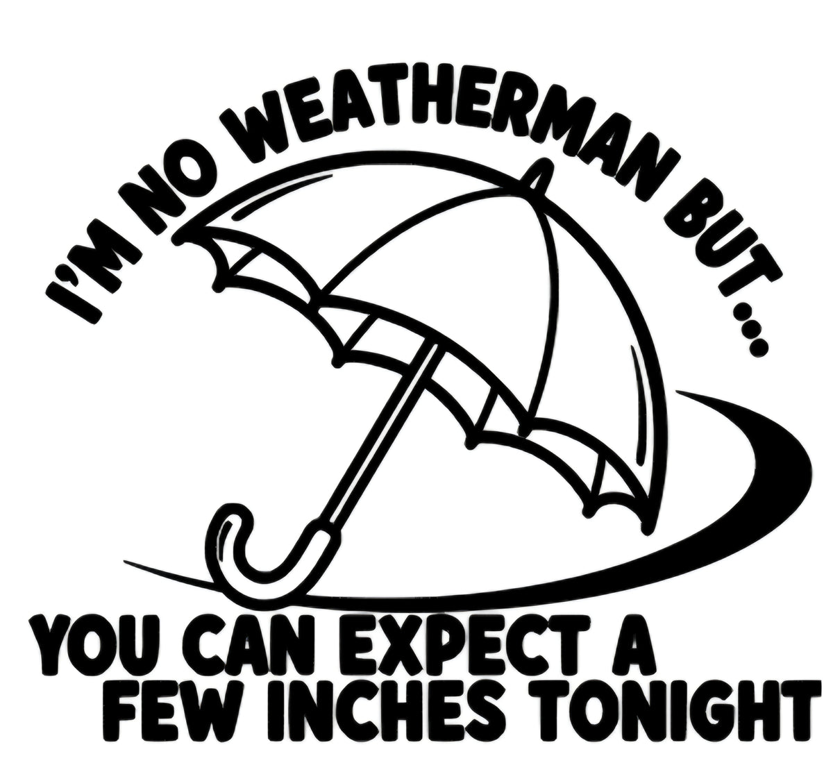 I'm No Weatherman Car Decal