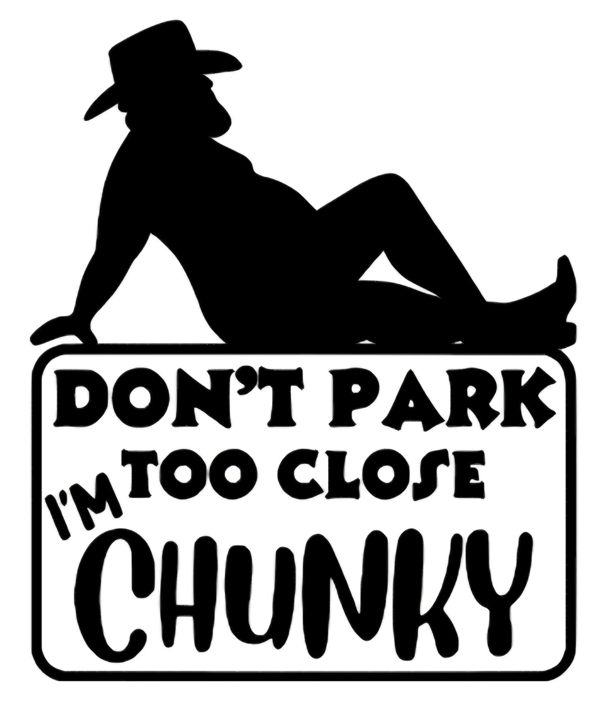Chunky Cowboy Car Decal