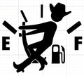 Cowboy Gas Guy Car Decal