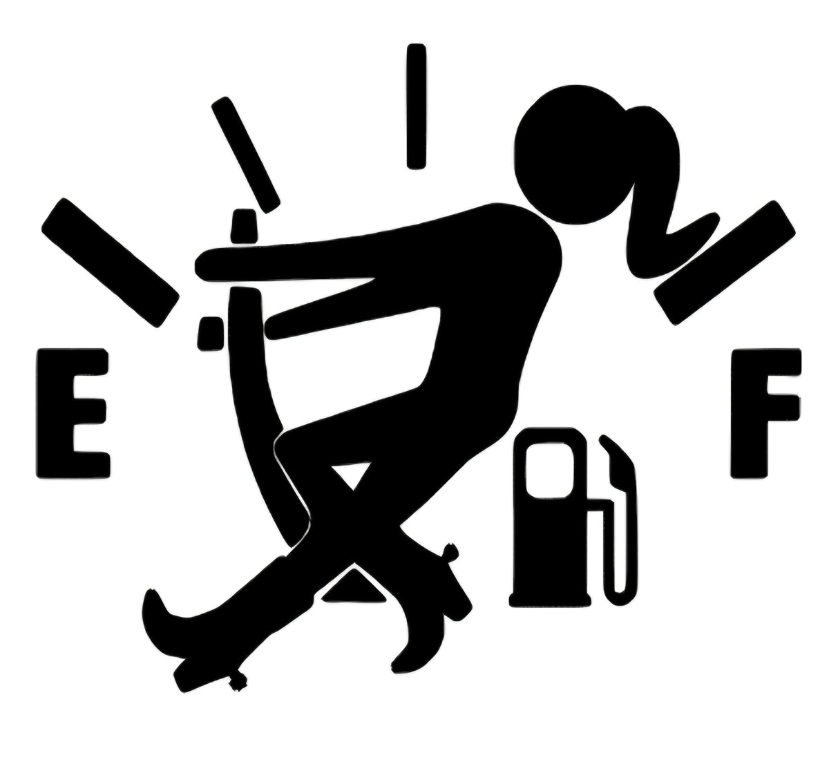 Cowgirl Gas Girl Car Decal